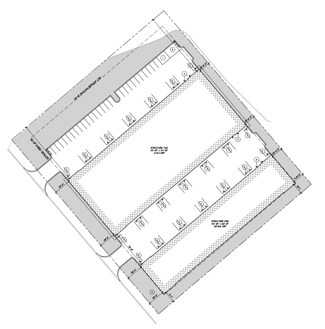 Site plan — Phase 1 and Phase 2 on the same parcel